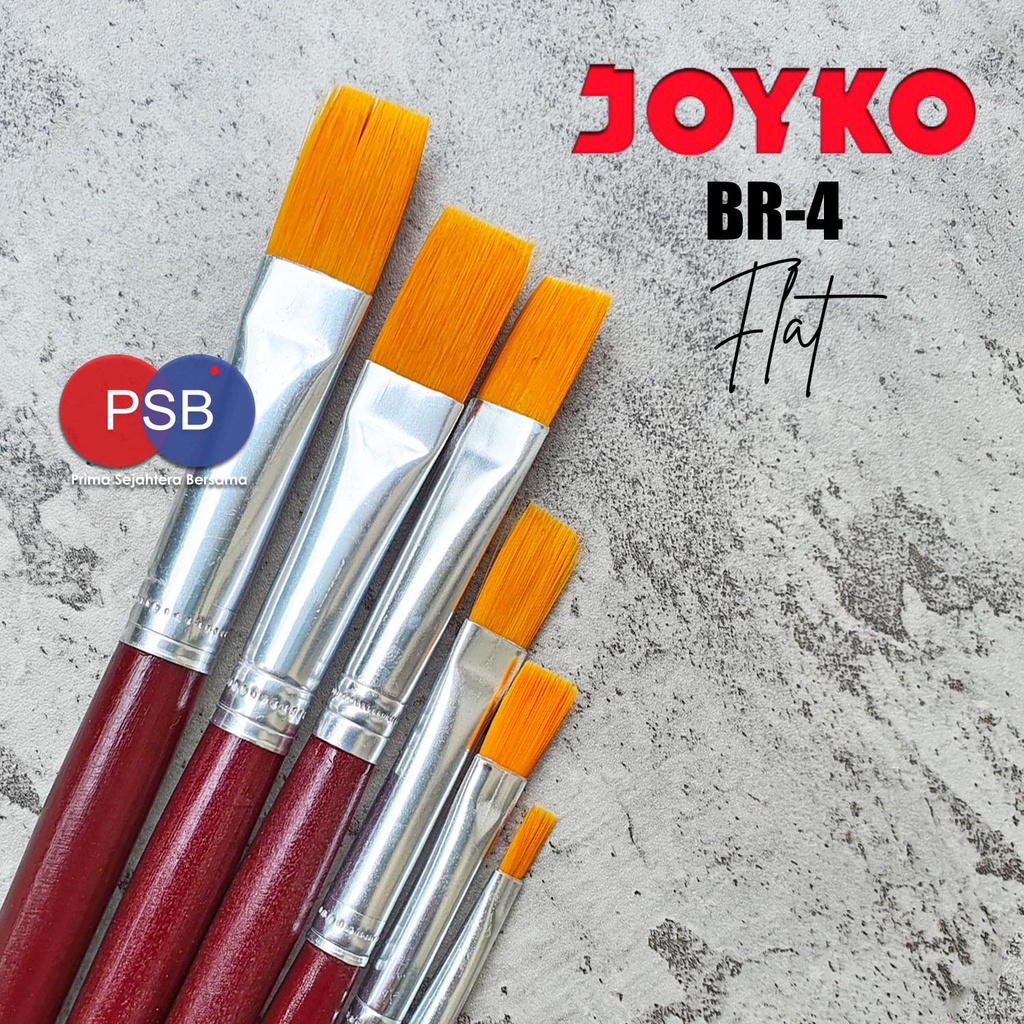 Jual Kuas Joyko BR 4 Joyko Flat Brush Kuas Lukis Joyko Set 6