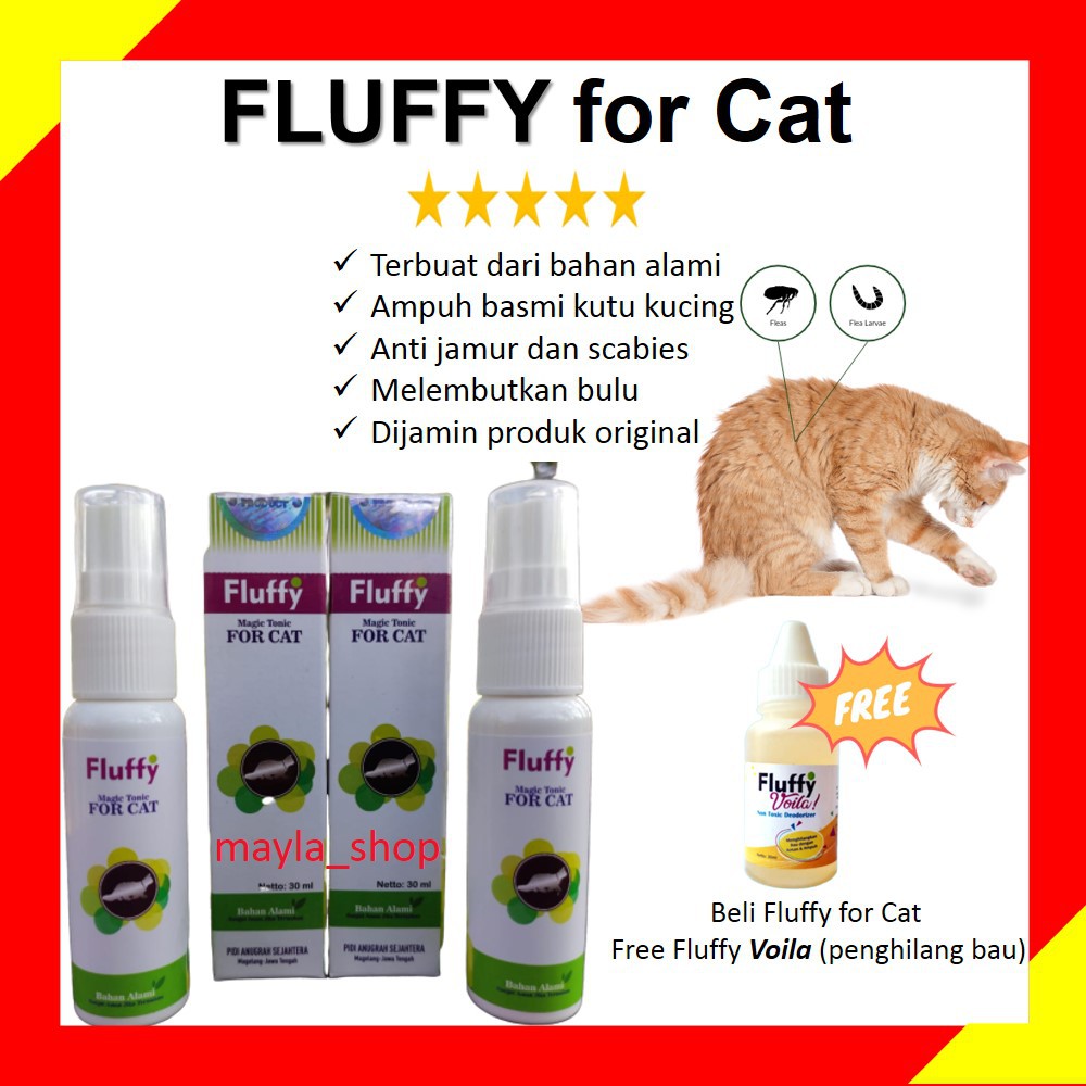 Jual Fluffy Magic Tonic For Cat Pembasmi Kutu Jamur Scabies Kucing