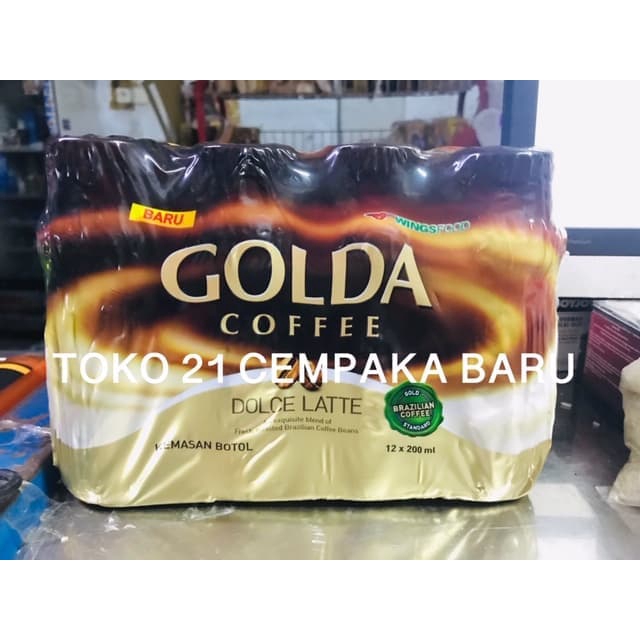 Jual Golda Coffee DOLCE LATTE 1 KARTON Isi 12 BOTOL Kopi Golda Murah