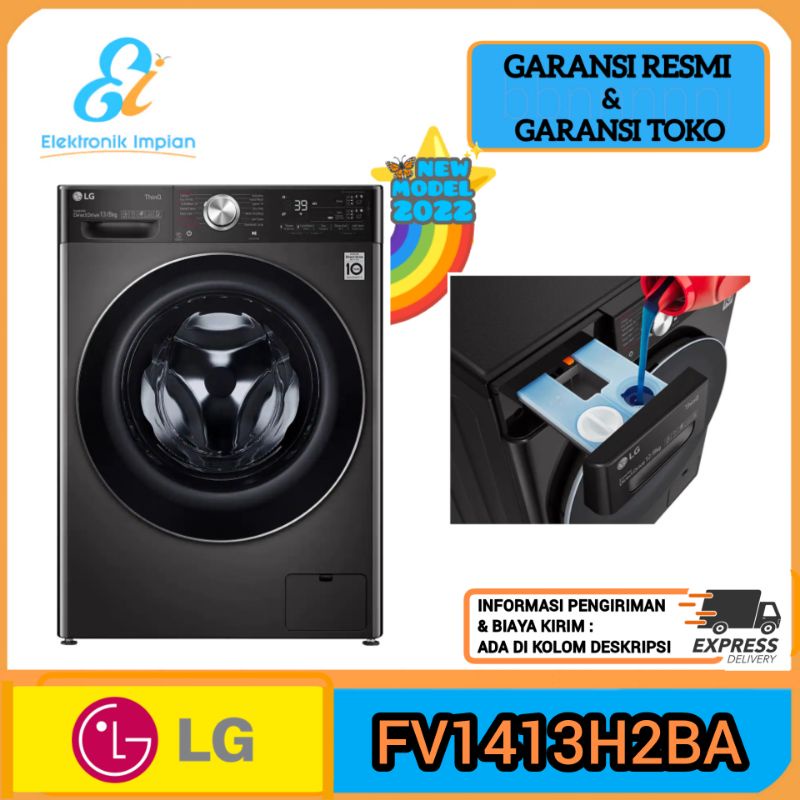 Jual Mesin Cuci LG 13kg Front Loading FV1413H2BA Wash Dry FV1413 LG