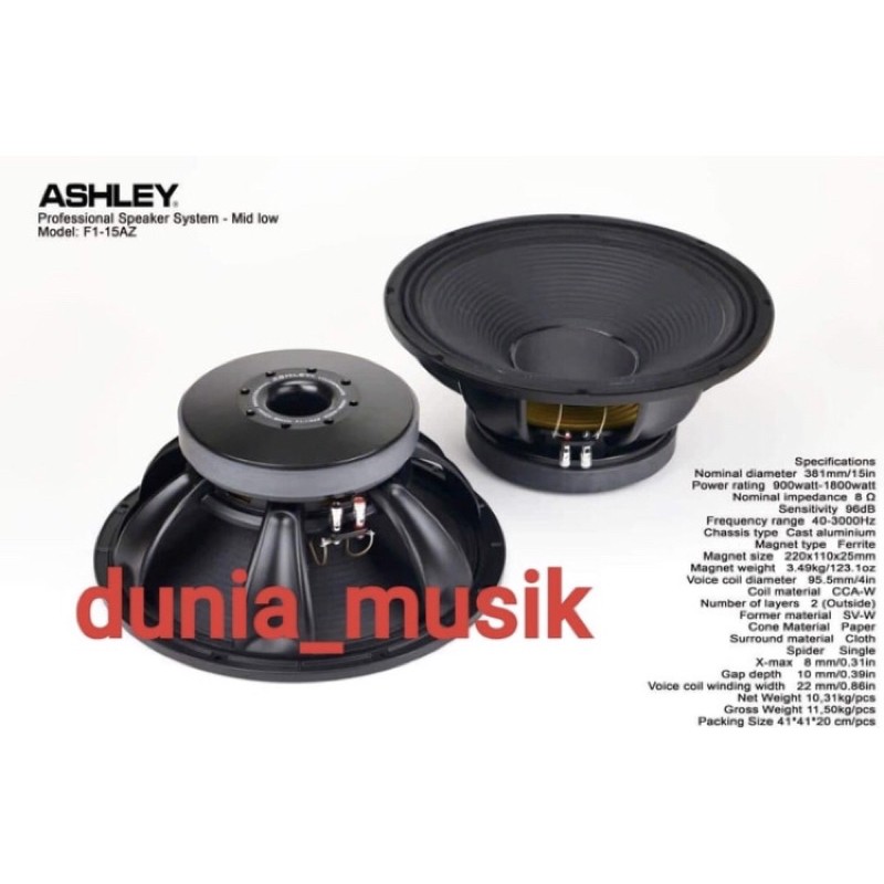 Jual Speaker Component Ashley F Az Original Woofer Shopee Indonesia