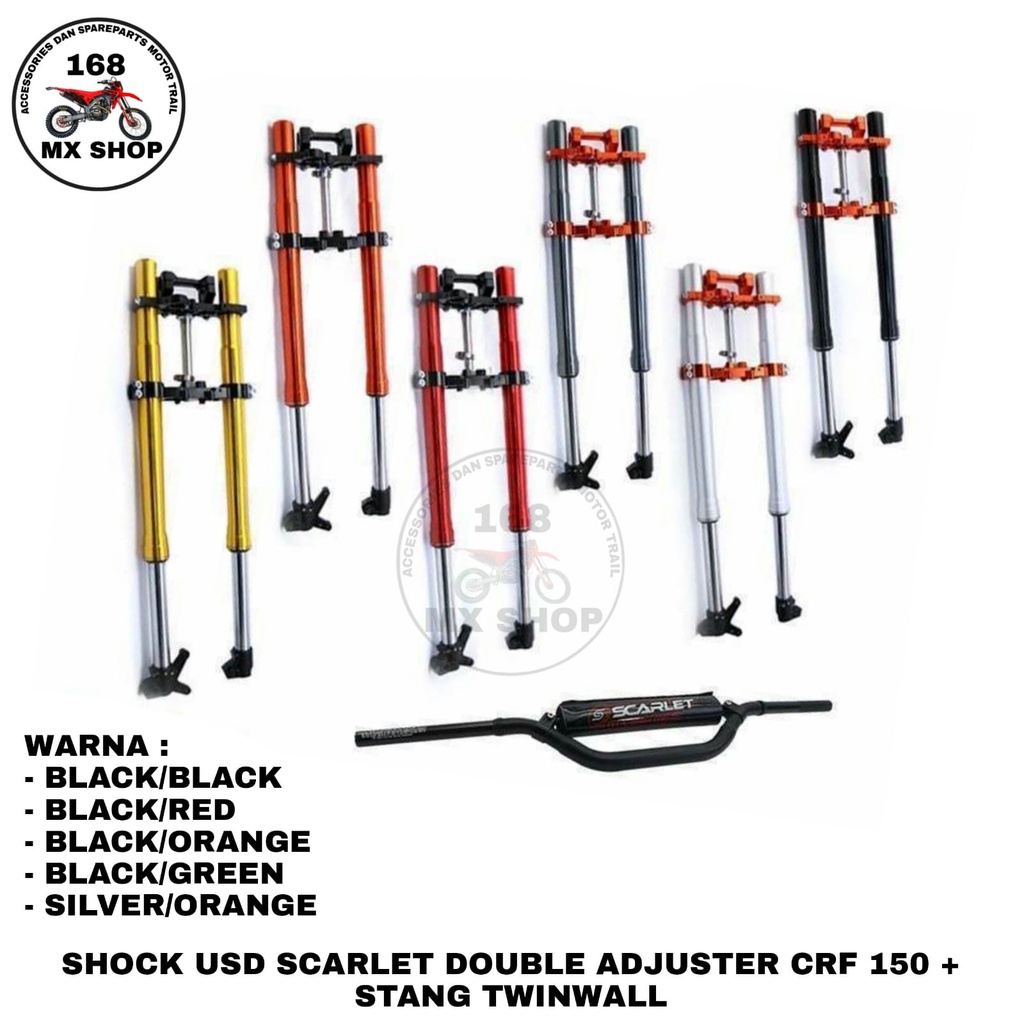 Jual Sokbeker Shock Upside Down Depan Usd Scarlet Double Adjuster Crf