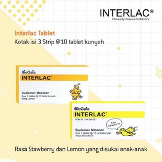 Jual Interlac Chew Tablet Kunyah Rasa Lemon Strawberry Per Box Isi