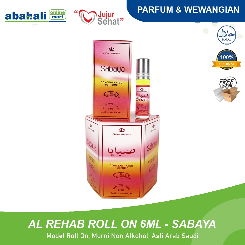 Jual Parfum Sholat Bebas Alkohol Al Rehab Sabaya Ml Roll On Feminim