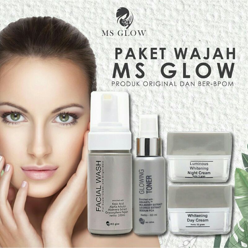 Jual Paket MS Glow Wajah Whitening Acne Ultimate Luminous Series