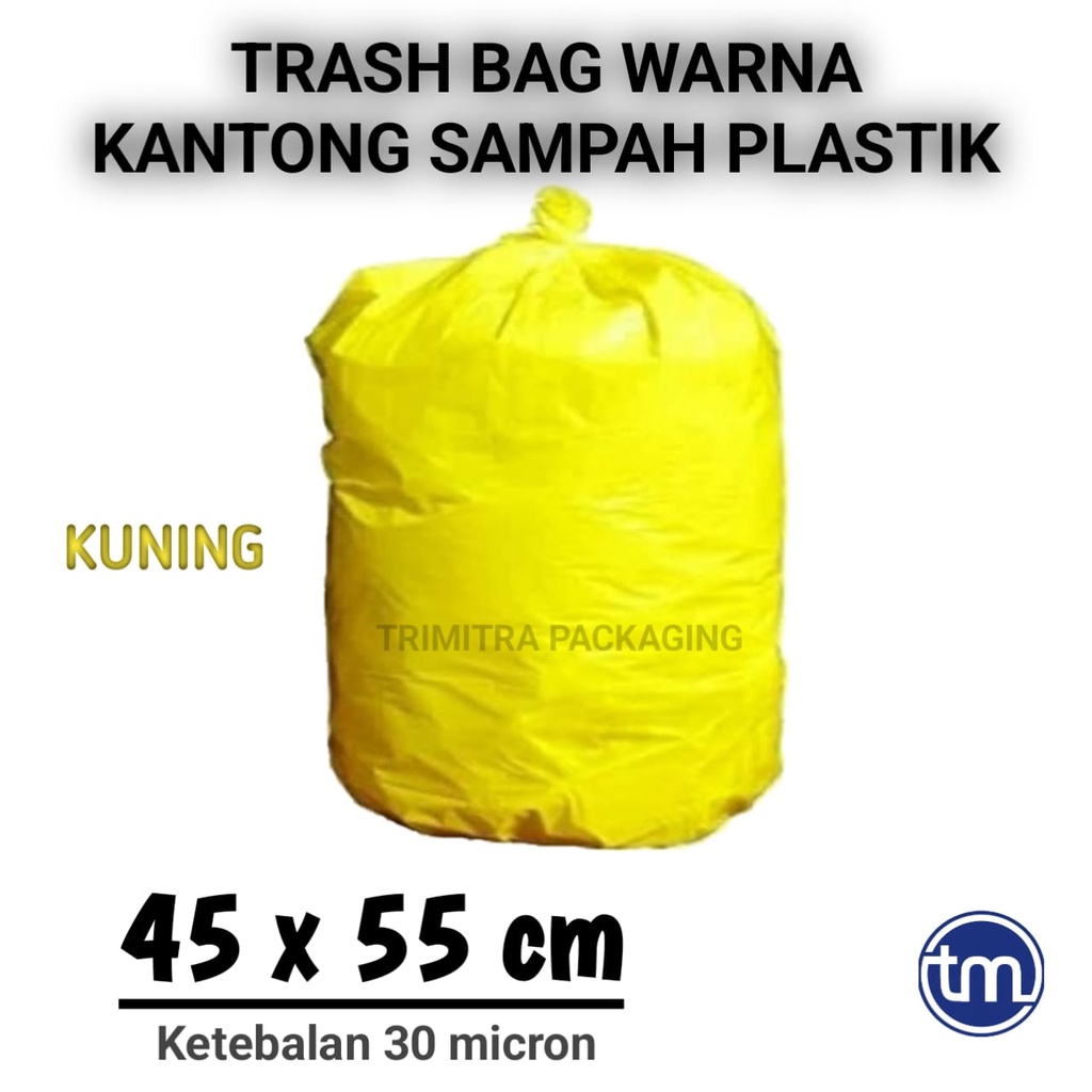 Jual TRASH BAG KRESEK SAMPAH KUNING 45 X 55 CM Shopee Indonesia