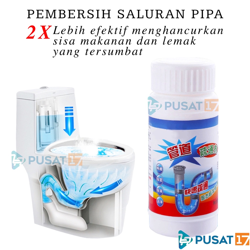 Jual Serbuk Anti Sumbat Bubuk Pembersih Saluran Pipa Air Toilet