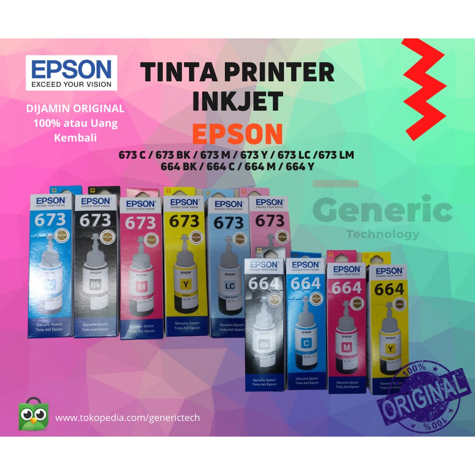 Jual Tinta Printer Epson Cartridge T Full Set Original Shopee