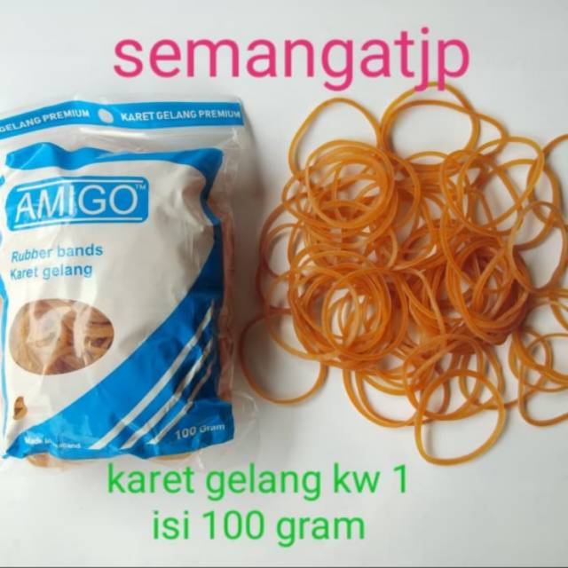 Jual Karet Gelang Kuning Karet Amigo Mm Isi Gram Shopee Indonesia