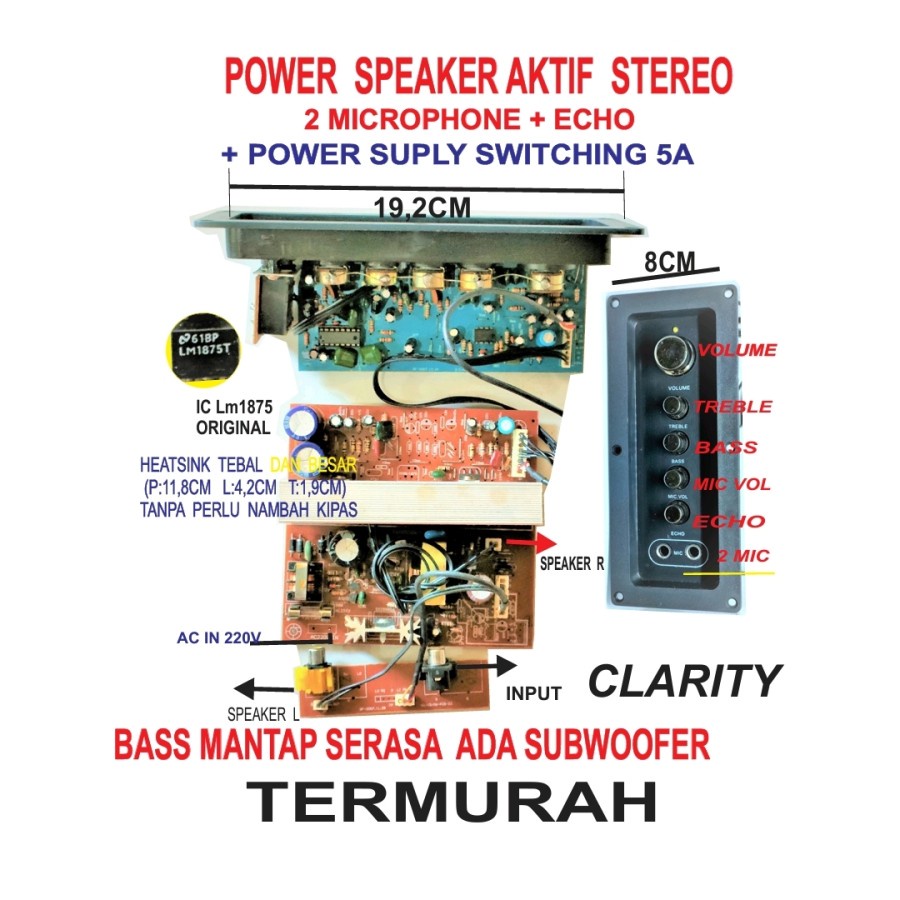 Jual Power Speaker Aktif Stereo Lm Mic Echo Ps Switching A