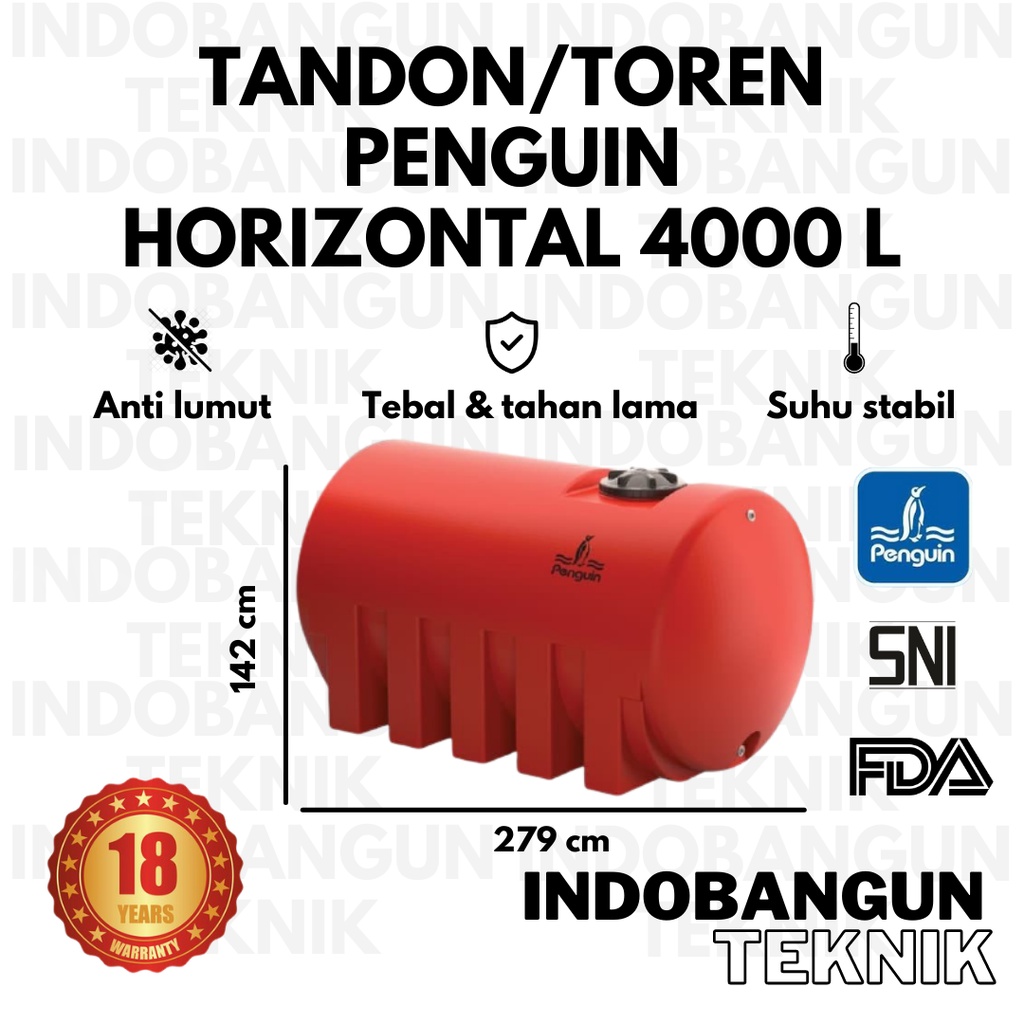 Jual Toren Air Tangki Air Tandon Air Penguin Horizontal Tank Th