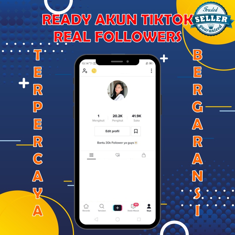 Jual AKUN TIKTOK FOLLOWER AKTIF INDO REAL HUMAN KONTEN FYP Shopee