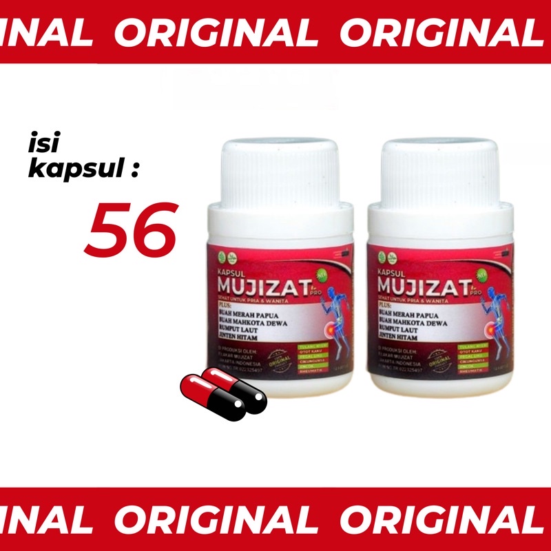 Jual Obat Asam Urat Pegal Linu Sakit Pinggang Kapsul Mujizat 56