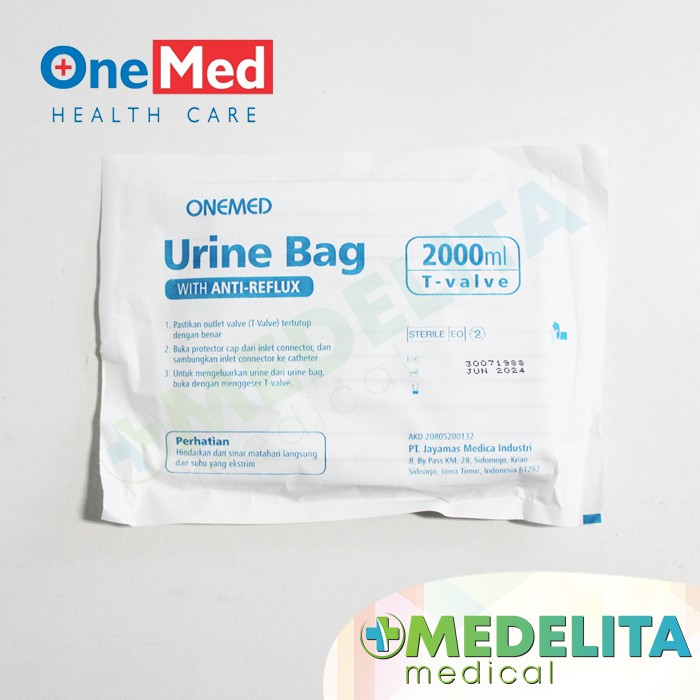 Jual Urine Bag 2liter T Valve ONEMED Shopee Indonesia