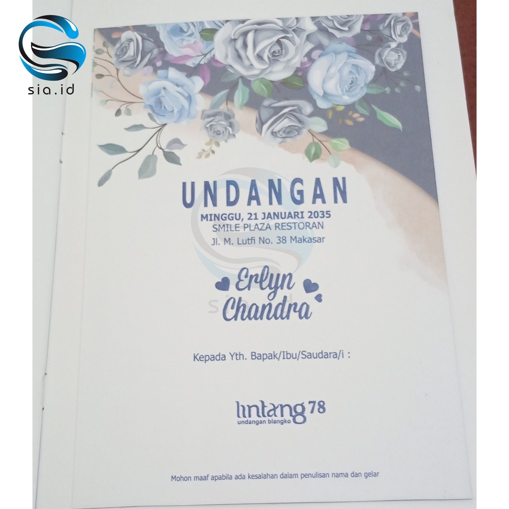 Jual Undangan Pernikahan Undangan Lintang 78 Blanko Lintang 78