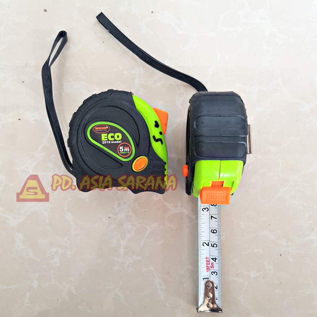 Jual Meteran Tukang Bangunan M Jaket Eco Hioshi Measuring Tape