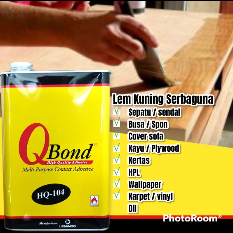 Jual Lem Serbguna Q Bond Lem Kuning Lem Kayu HPL Kertas Q Bond HQ