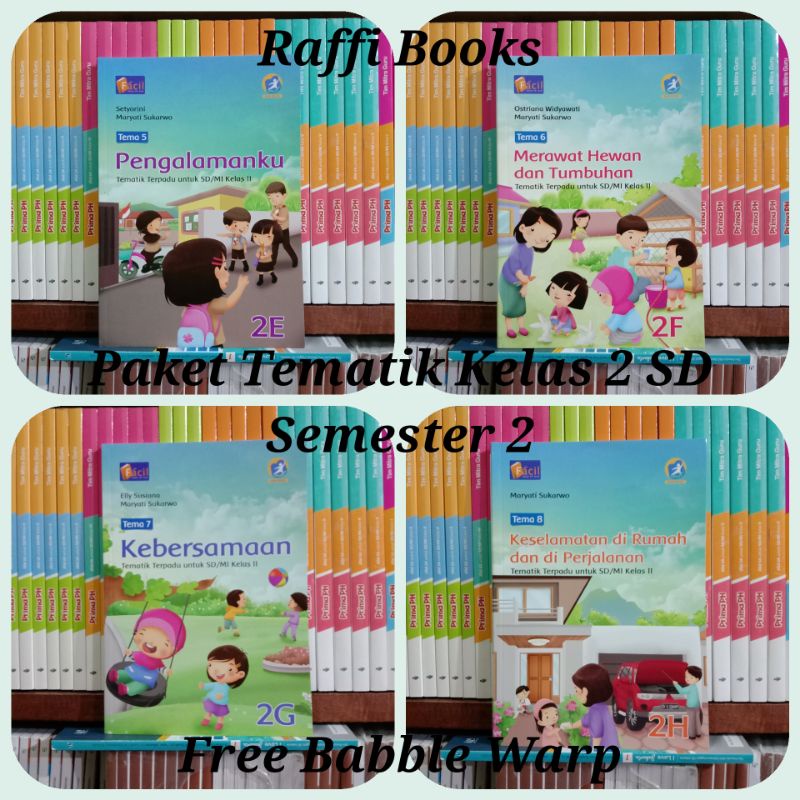 Jual Paket Tematik Terpadu 2e 2f 2g 2h Kelas 2 SD K13 Revisi Facil