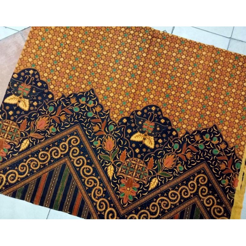 Jual Kain Batik Murah Solo Motif Slarak Kembang Sogan Shopee