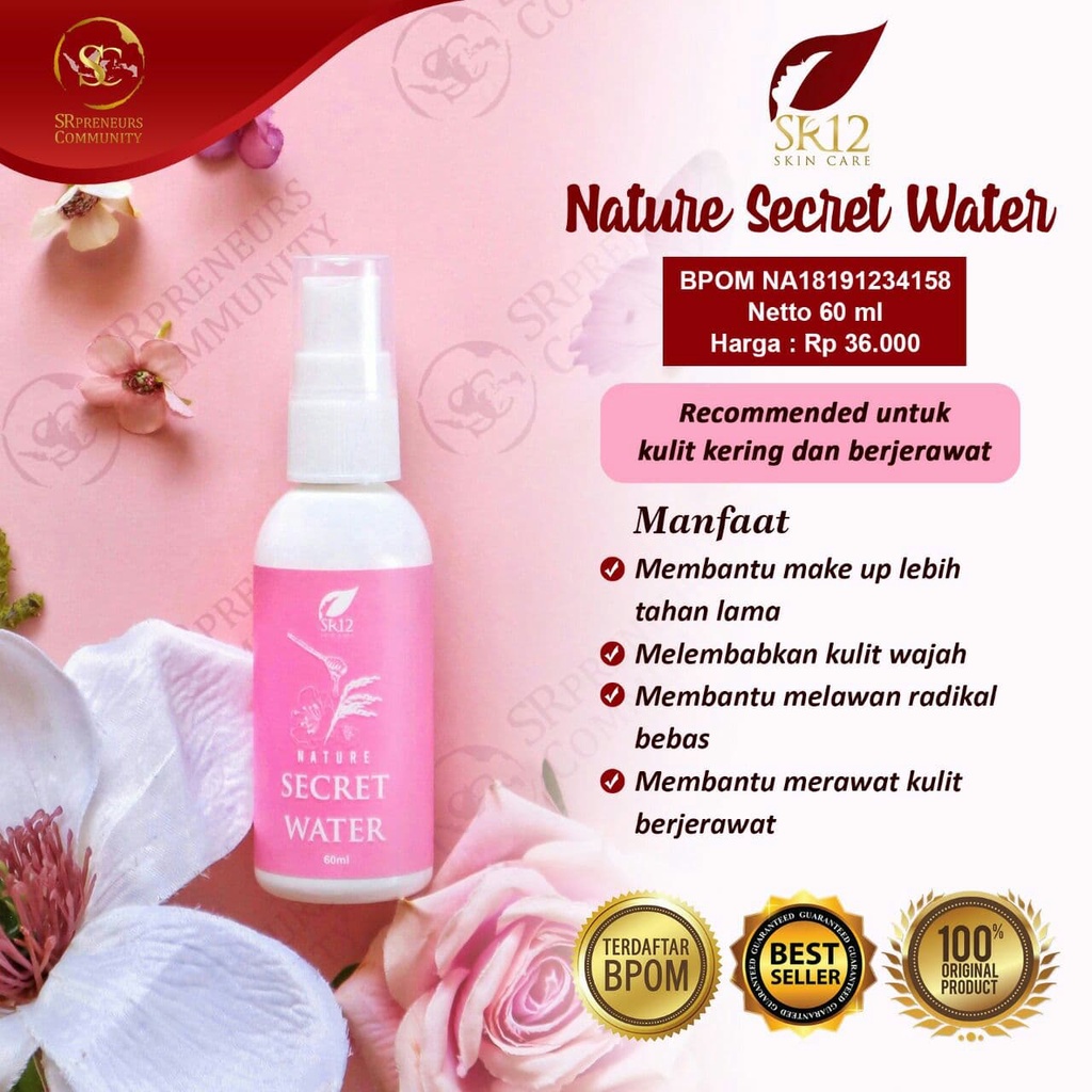 Jual Nature Secret Water Ml Setting Spray Kemasan Ekonomis Kulit