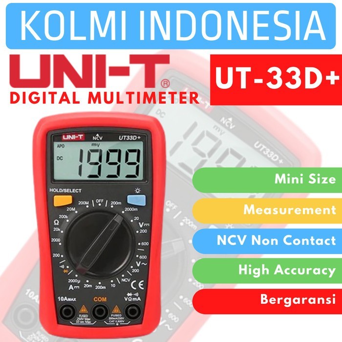 Jual Uni T Mini Digital Multimeter Multitester V Ncv Palm Size Ut D