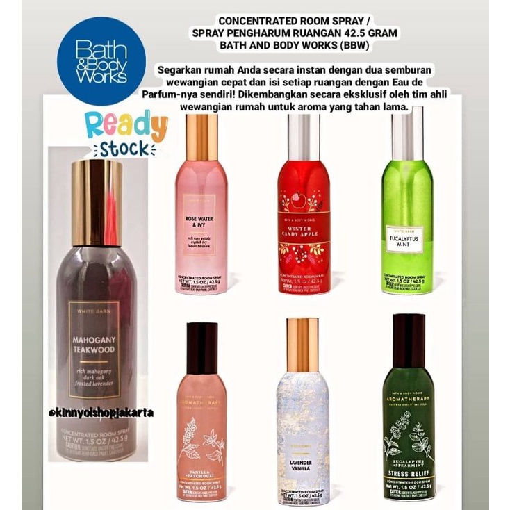 Jual CONCENTRATED ROOM SPRAY SPRAY PENGHARUM RUANGAN 42 5 GRAM BATH AND BODY WORKS BBW