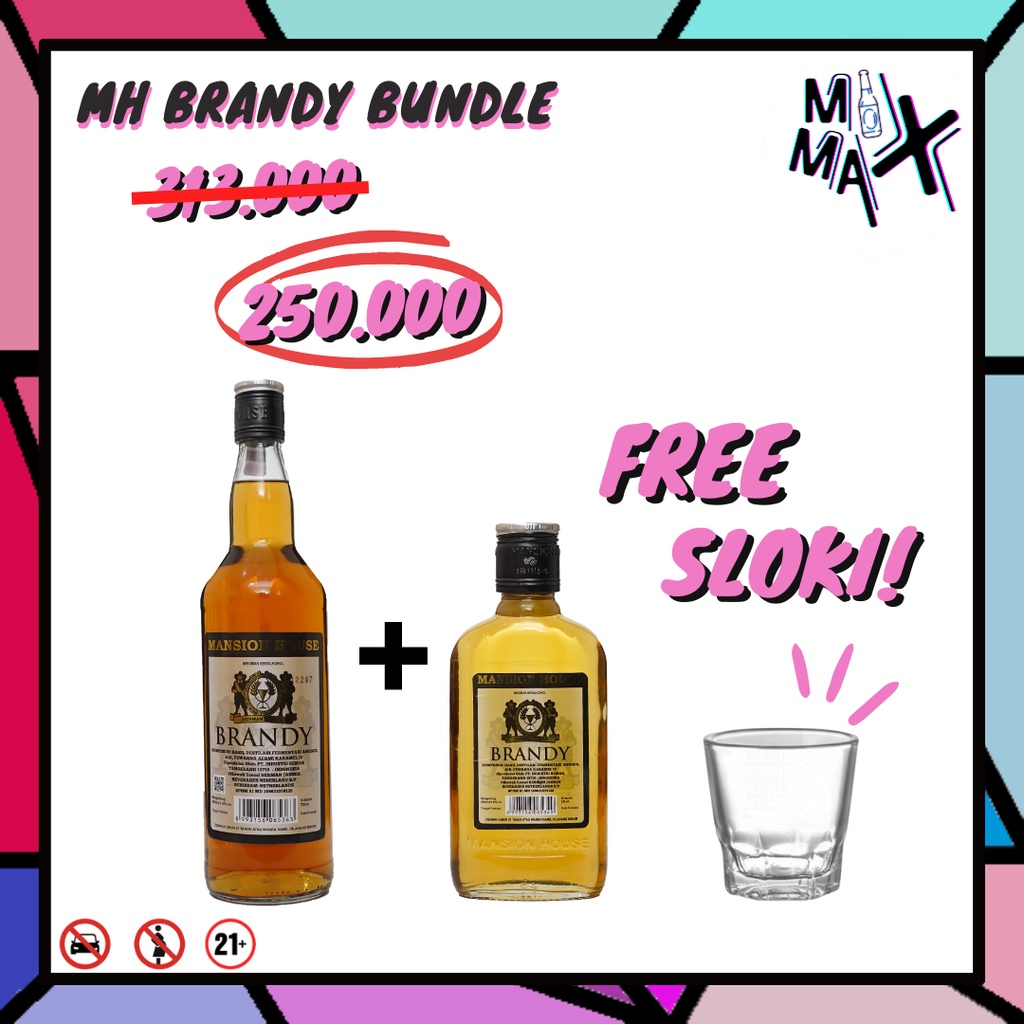 Jual Promo Bundling Mansion House Brandy Vsop Ml Free Sloki