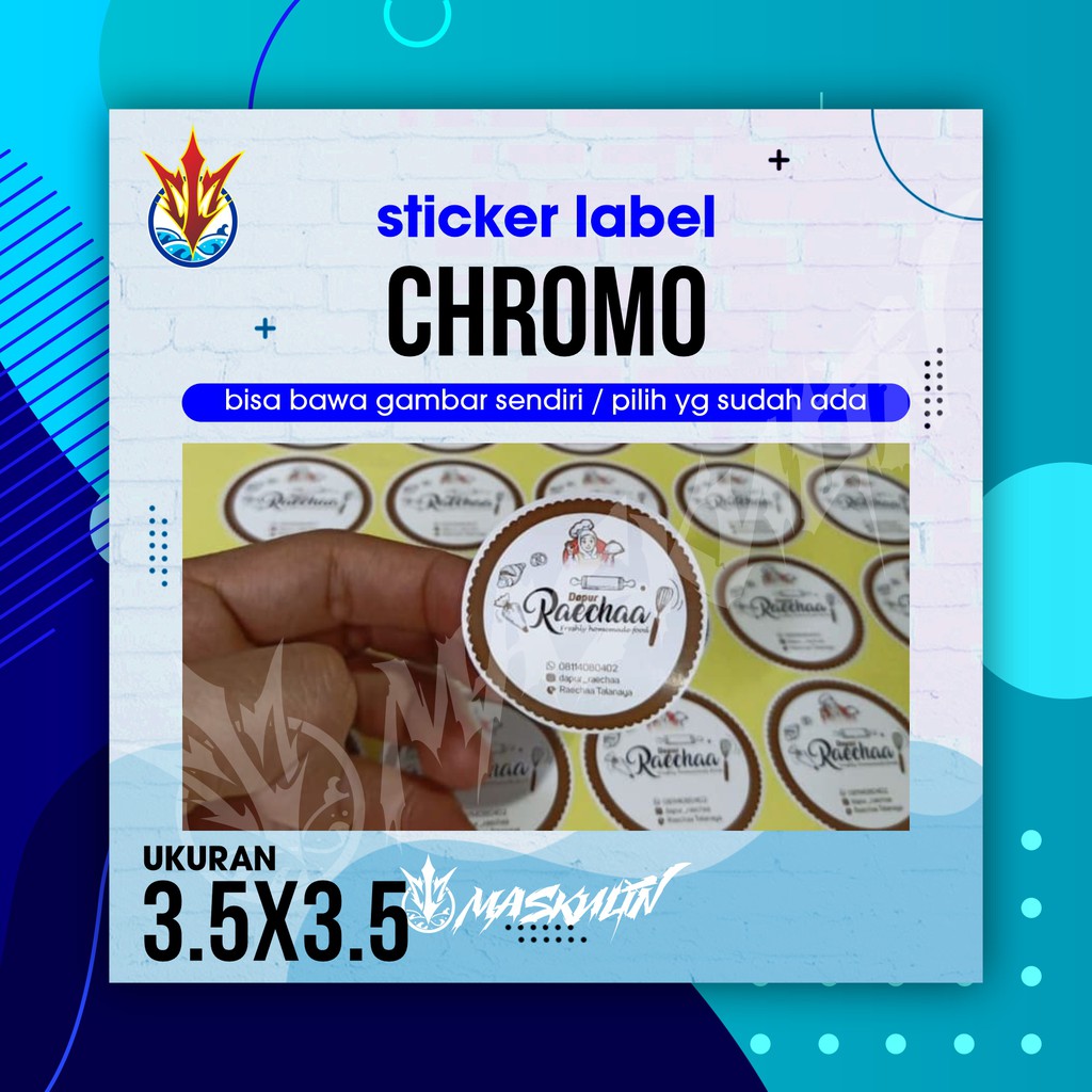 Jual Stiker Label X Chromo Vinyl Transparan Hologram Toko