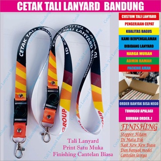 Jual CETAK TALI LANYARD ID CARD PRINTING 2 CM 1 SISI CETAK LANYARD