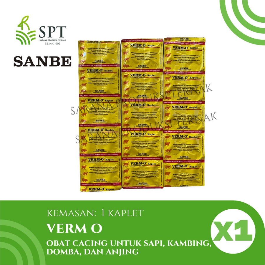 Jual Verm O Sanbe Kaplet Obat Cacing Sapi Kambing Domba Anjing