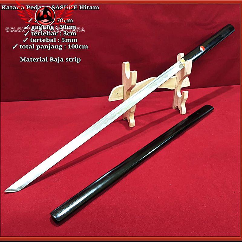 Jual Katana Samurai Pedang Jepang Shirasaya Sasuke Baja Strip Shopee