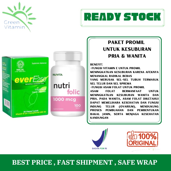 Jual Paket Promil Untuk Kesuburan Pria Dan Wanita Ever E Nuvita