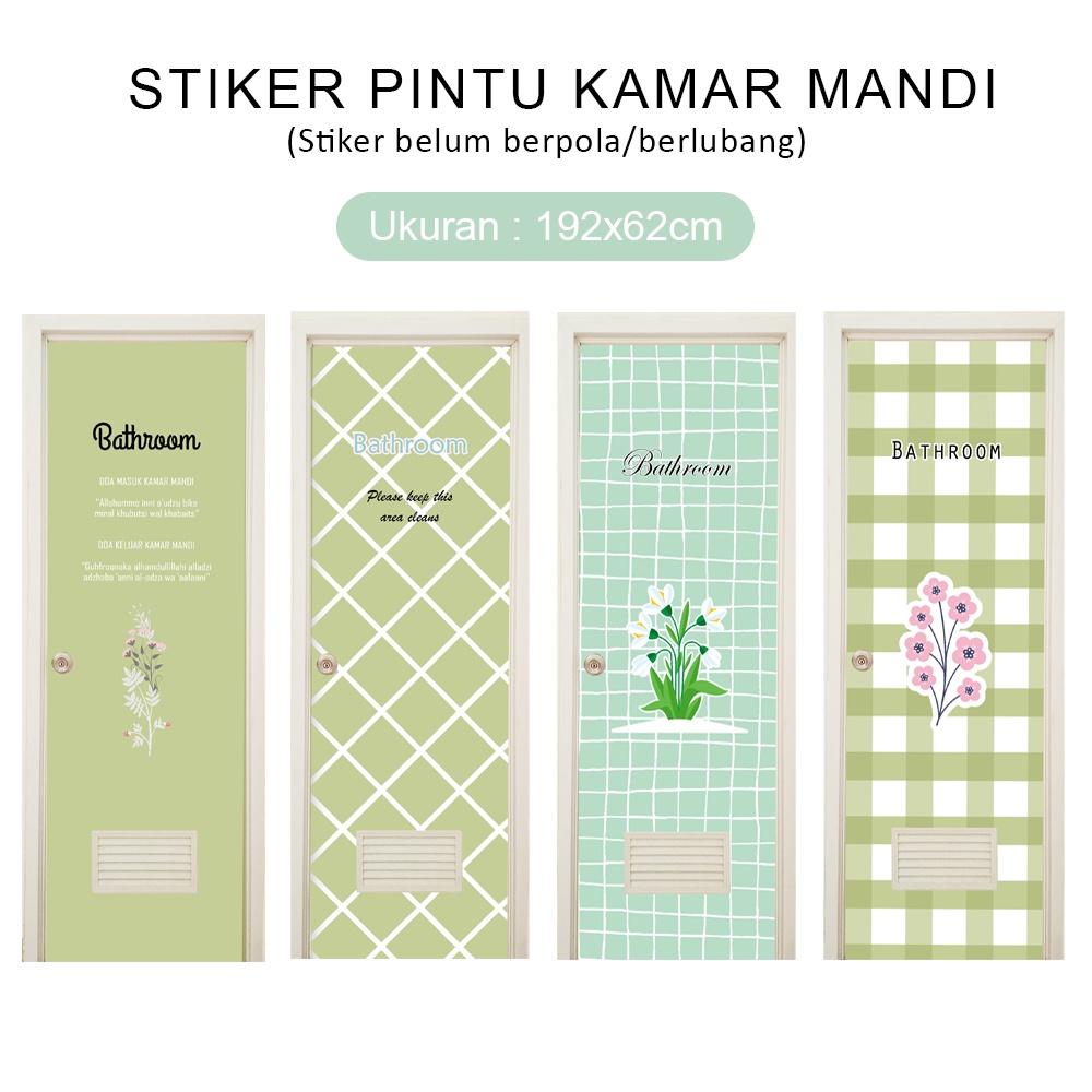 Jual Stiker Wallpaper Pintu Kamar Mandi Toilet Motif Aesthetic