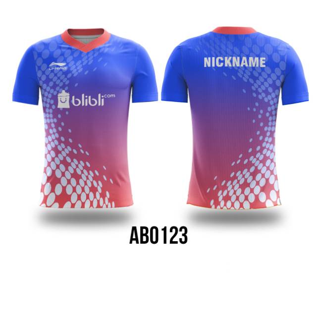 Jual Jersey Badminton Keren Kekinian Fullprint Custom Logo Nickname