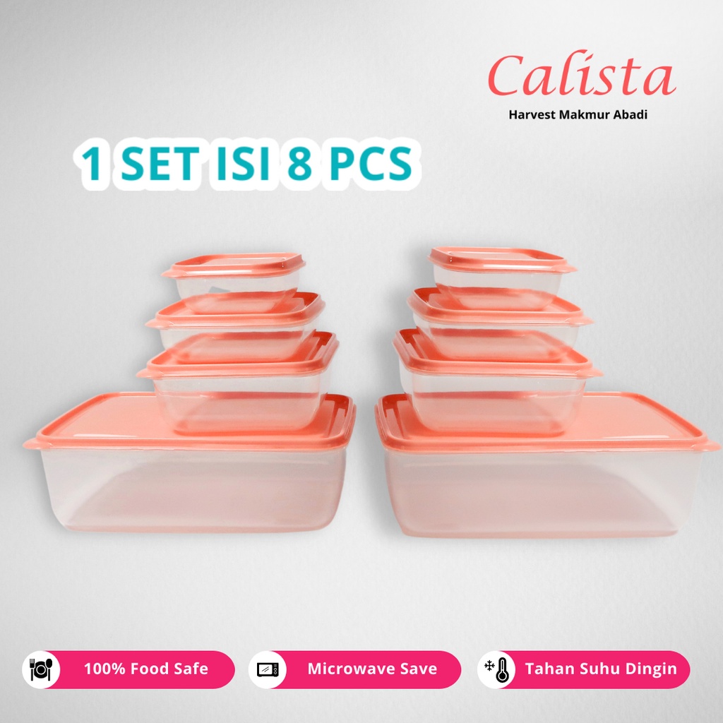 Jual CALISTA FOOD KONTAINER SET OTARU ISI 8 TOPLES BENING WADAH