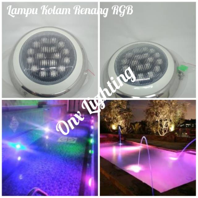 Jual Lampu Kolam Renang Underwater Swimming Pool W Watt V Rgb