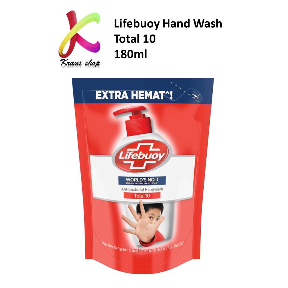 Jual Lifebuoy Handwash MILD Total 10 180ml Sabun Cuci Tangan