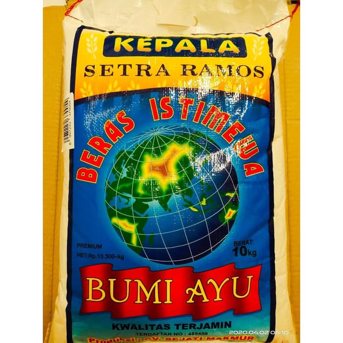 Jual BERAS SETRA RAMOS BERAS ISTIMEWA BUMI AYU 10 KG Shopee Indonesia