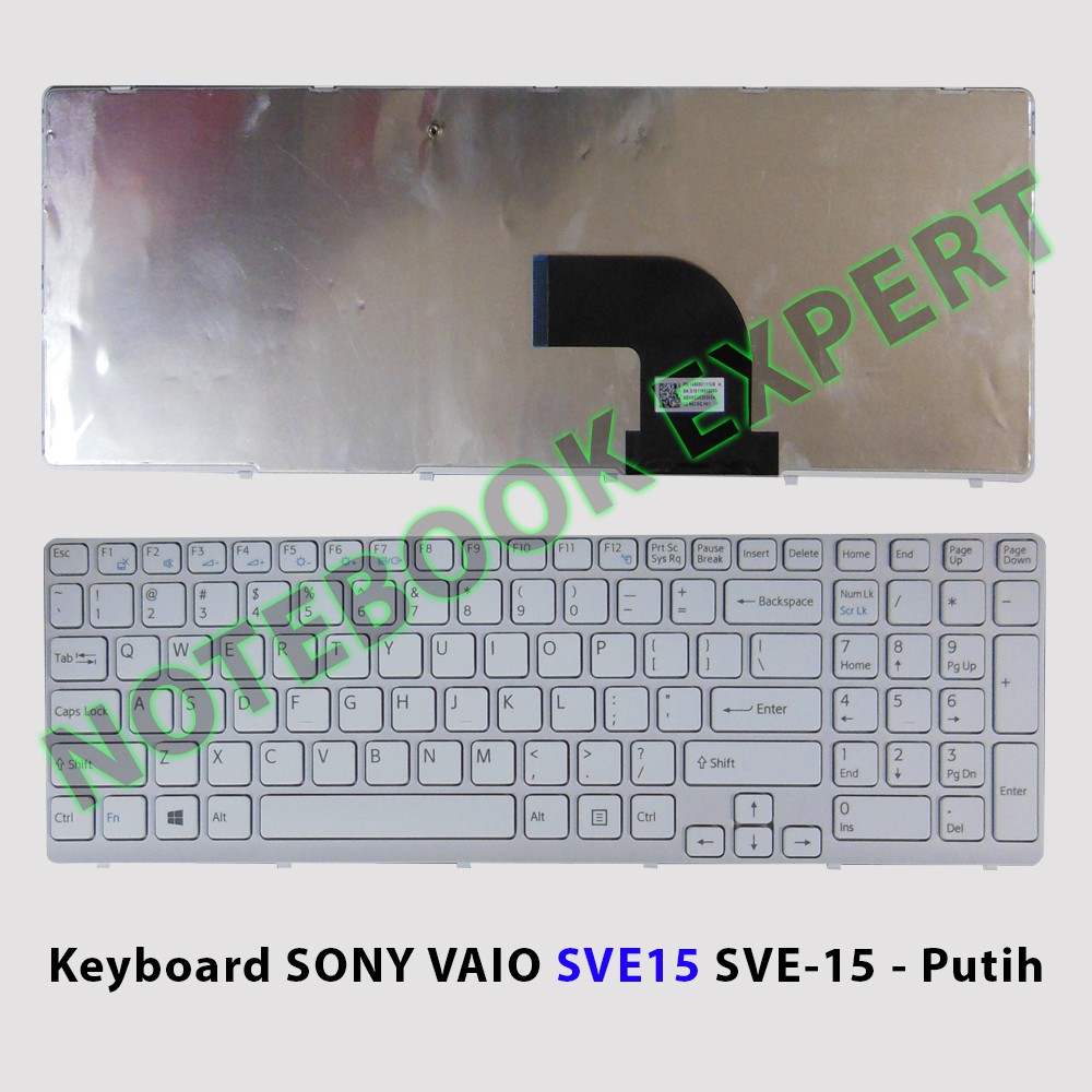 Keyboard SONY VAIO SVE15 SVE 15 Putih Shopee Indonesia