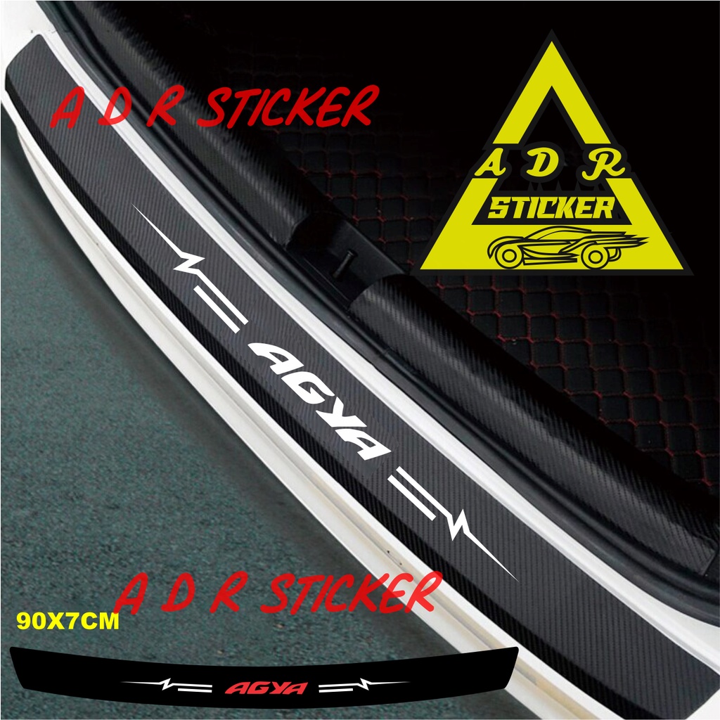 Jual Stiker Carbon 3D Bumper Stiker Pengaman Bumper Bagasi Mobil Toyota