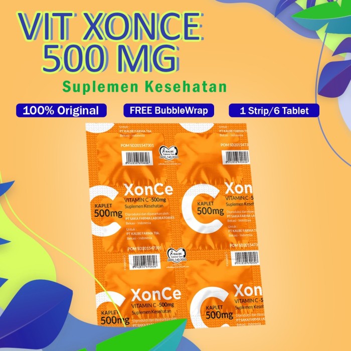 Jual Xonce Vitamin C Mg Strip Isi Kaplet Shopee Indonesia