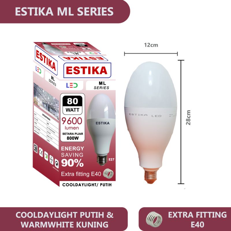 Jual Estika Lampu Led Mercury Ml Series W Shopee Indonesia