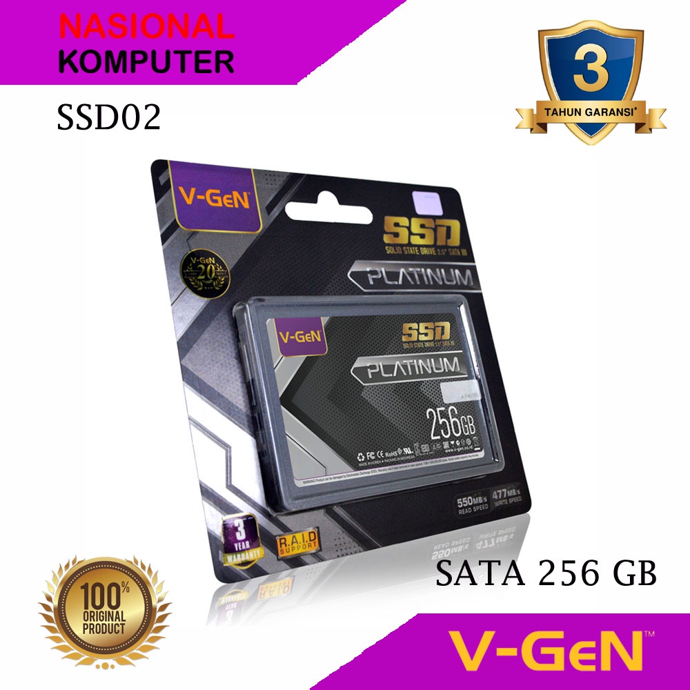 Jual SSD Vgen 256gb SATA 3 SSD Laptop Komputer Vgen 256gb Sata 3