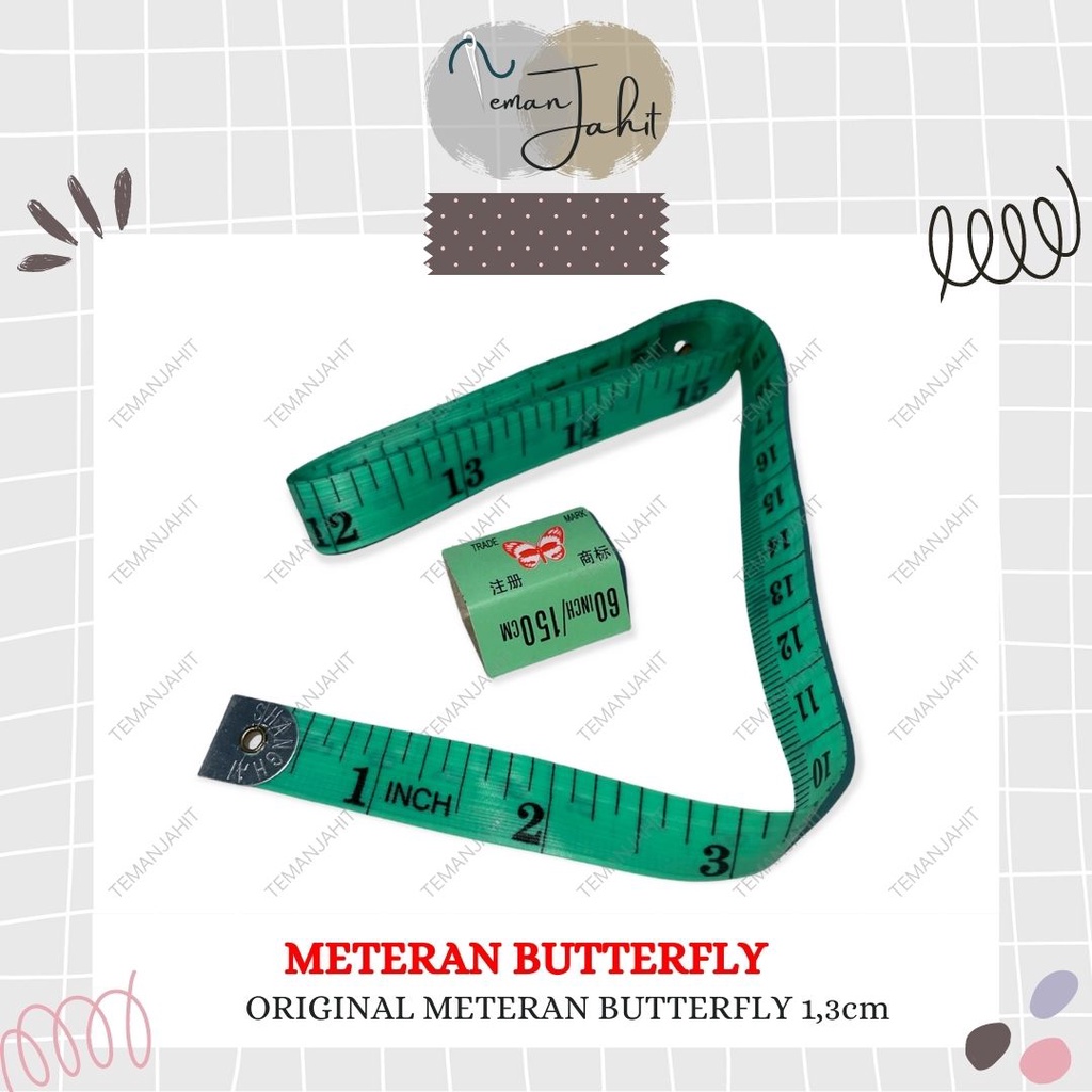 Jual Meteran Baju Meteran Jahit Kecil Butterfly Meteran Butterfly