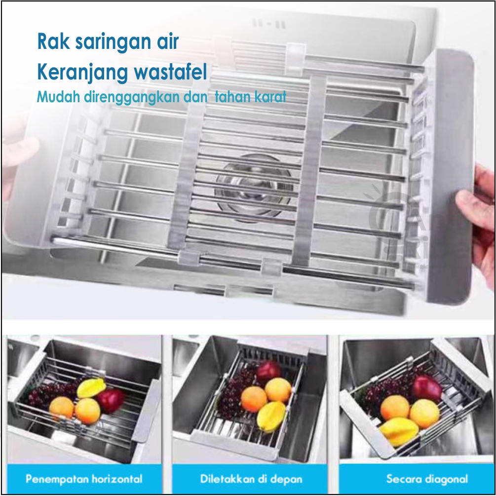 Jual Rak Dapur Keranjang Saringan Air Wastafel Baskom Keranjang Tirisan