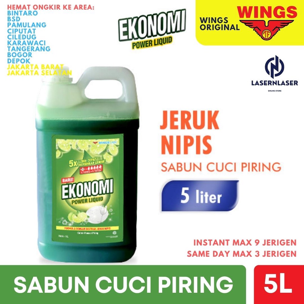 Jual Ekonomi Sabun Cuci Piring Jeruk Nipis Jerigen 5 Liter Shopee