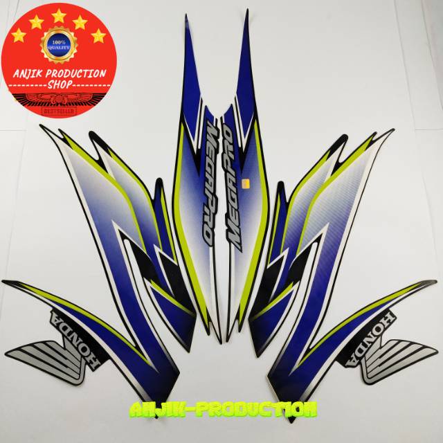 Jual Striping Sticker Honda Megapro Mega Pro 2008 2009 Biru Primus List