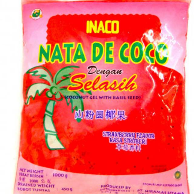 Jual Inaco Nata De Coco Selasih Gram Kg Shopee Indonesia