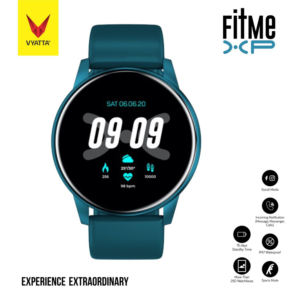 Vyatta Fitme Xp Smartwatch Custom Watch Face Full Touch Ipx