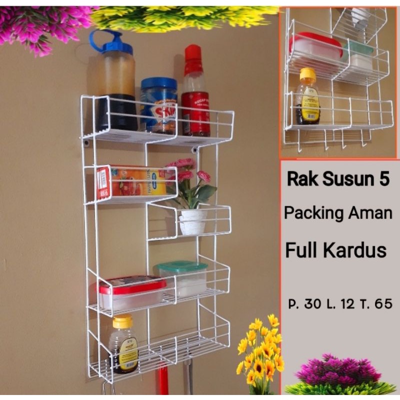 Jual Rak Tempat Bumbu Dapur Botol Gelas Susun Sudut Kamar Mandi